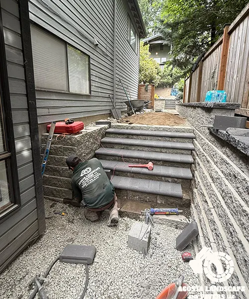 Retaining Wall & Steps